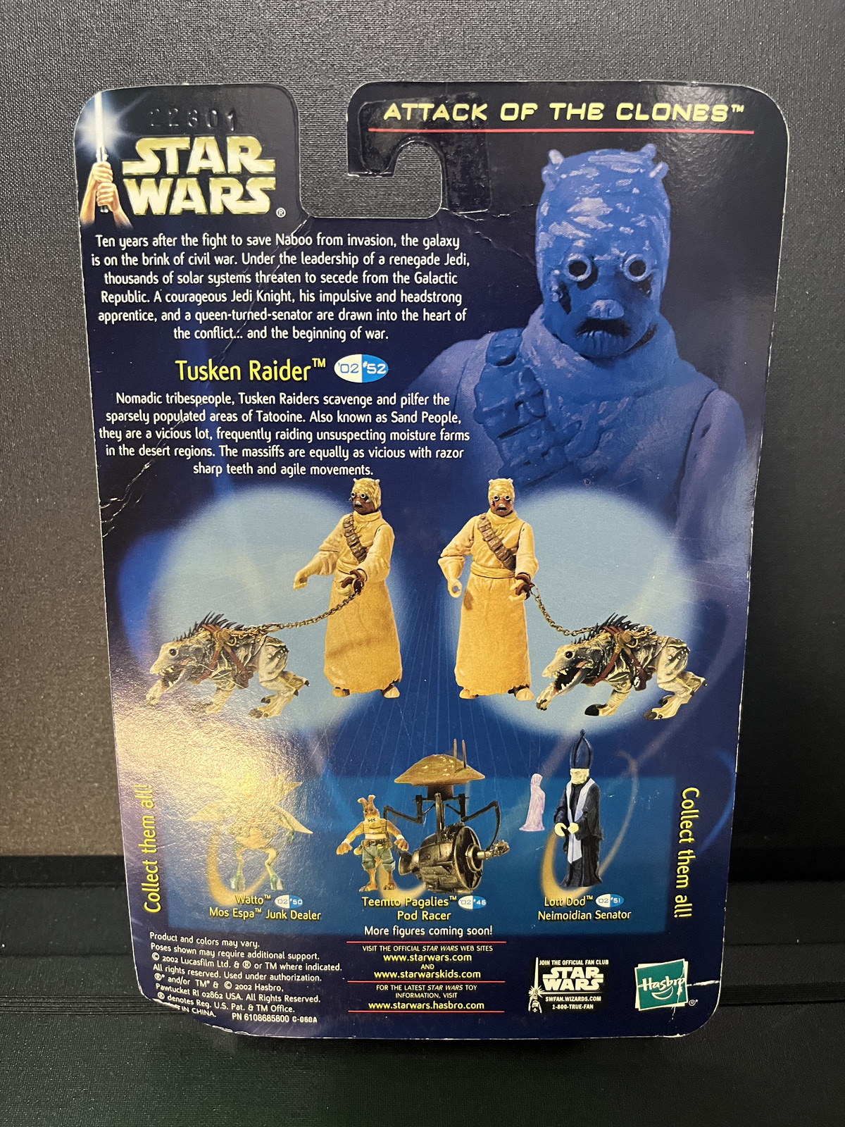 Tusken Raider with Massiff Star Wars AOTC Carded 3.75 Action Figure