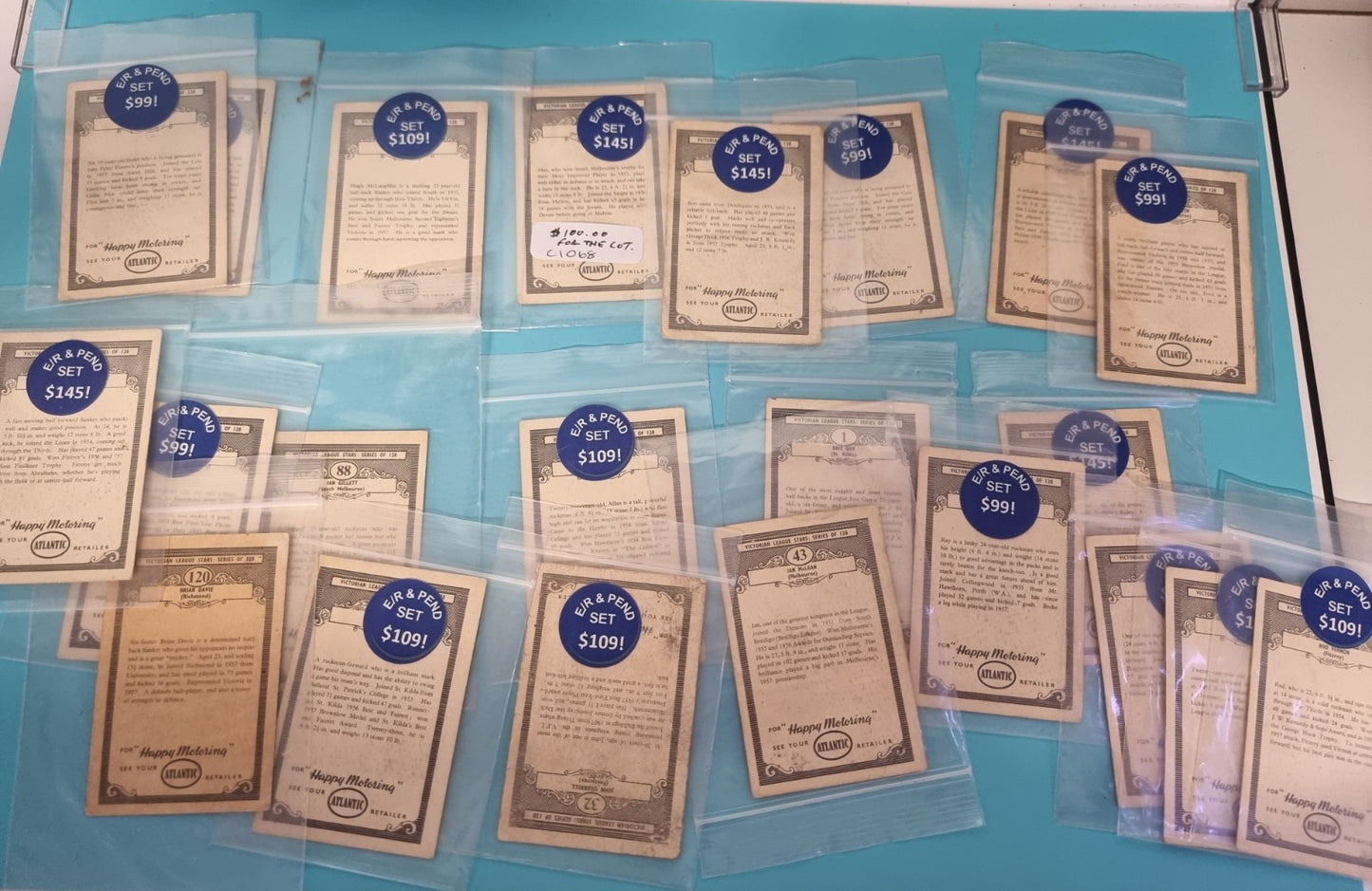 1949 Kornies Victorian Footballers 42 cards