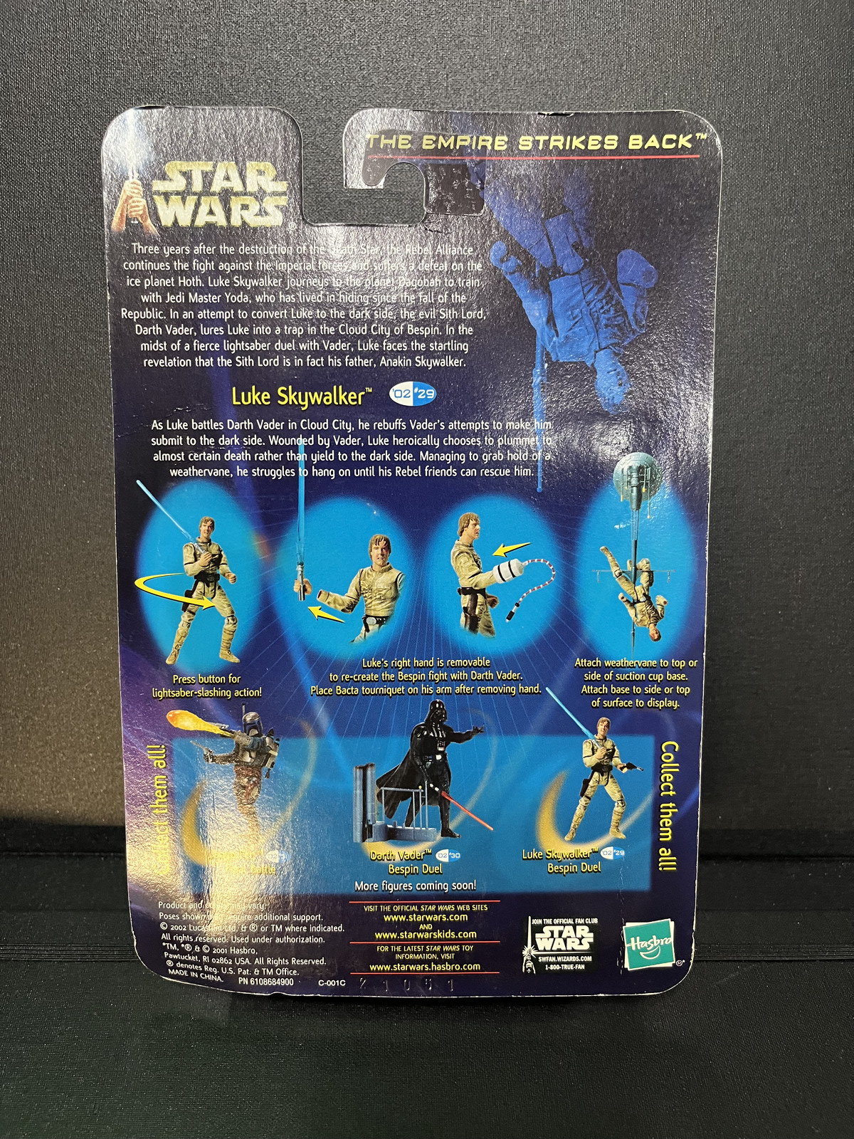 Luke Skywalker Bespin Duel Star Wars AOTC Carded 3.75 Action Figure