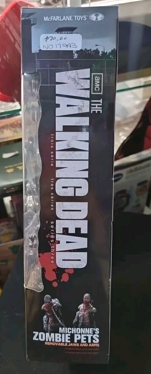 The Walking Dead Bloody 3 Pack Michonne With Zombie Pets McFarlane