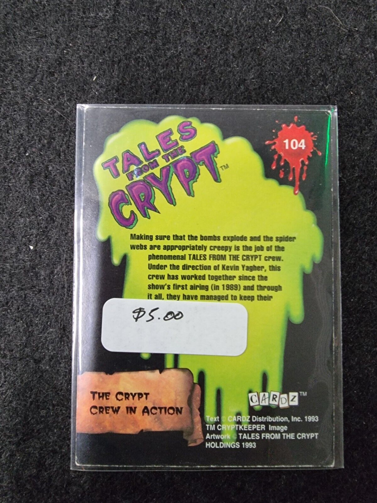 1993 Cardz Tales From The Crypt #104 The Crypt Crew In Action Trading Card