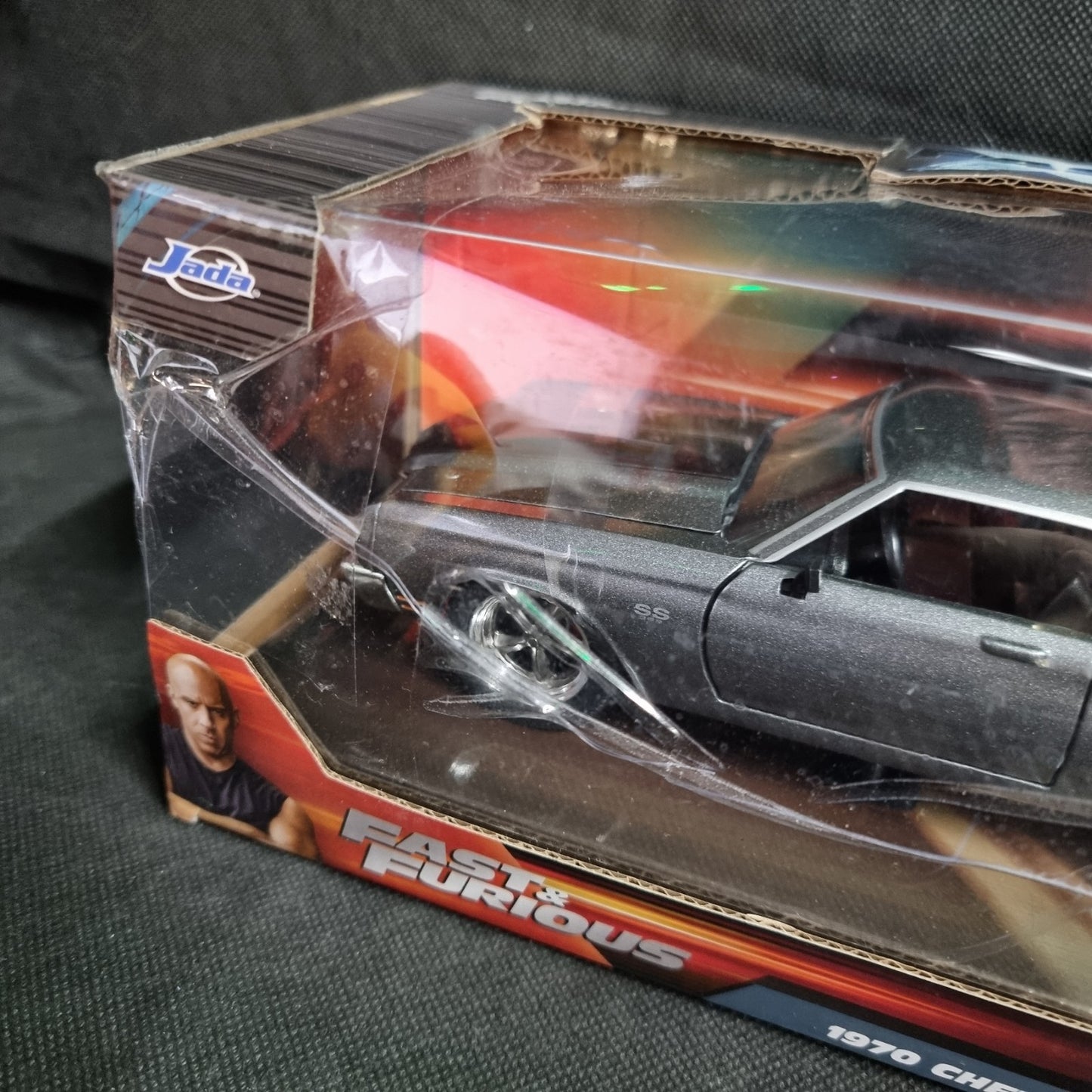 1970 CHEVROLET CHEVELLE SS GRAY "FAST & FURIOUS" 1/24 DIECAST CAR (Damaged Box