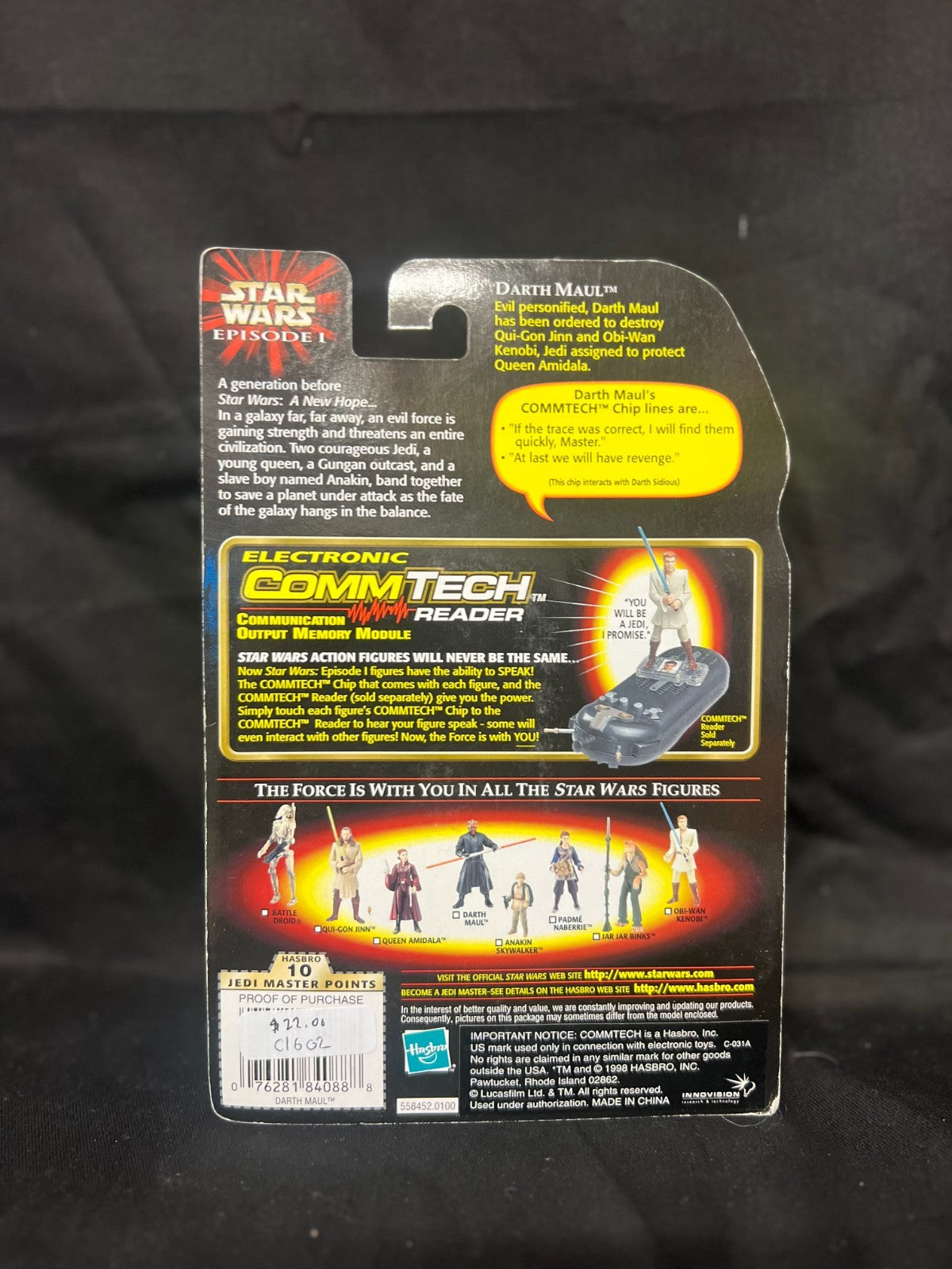 DARTH MAUL Jedi Duel With Double Bladed Lightsaber Commtech Chip Star Wars Ep 1