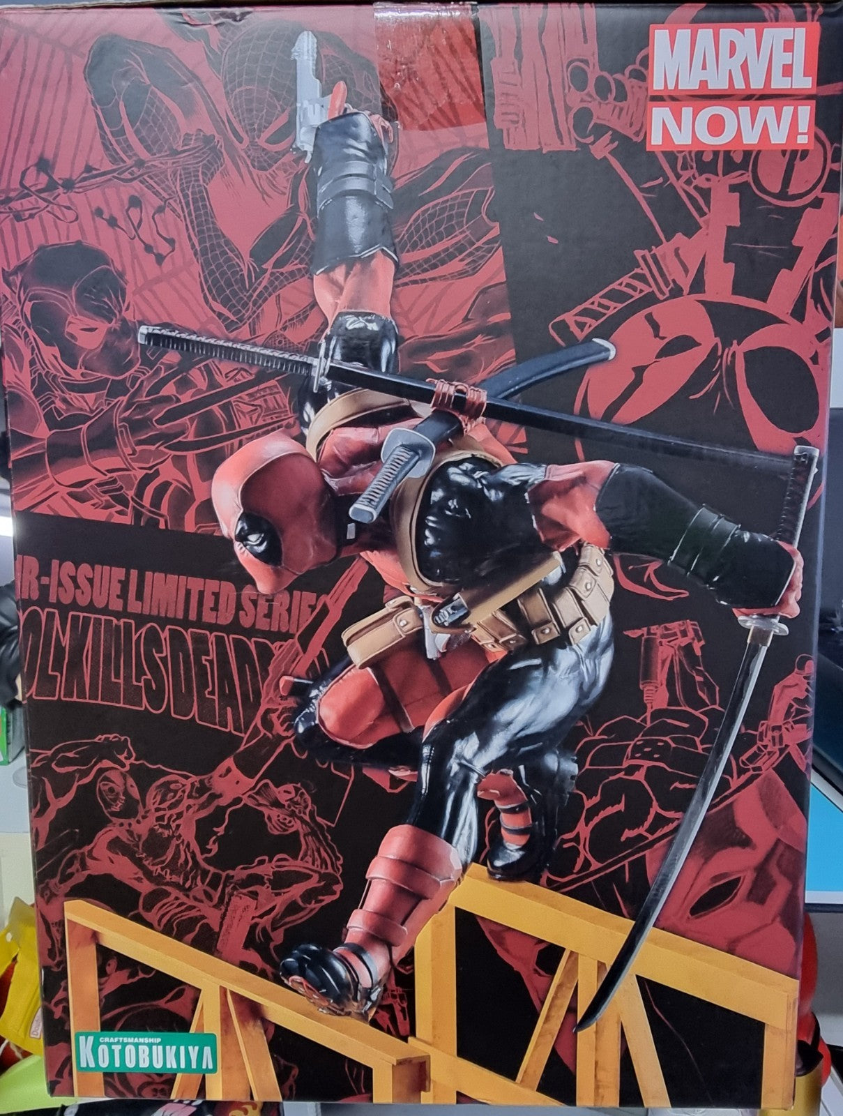 Kotobukiya ARTFX 1/6 Deadpool Figure Marvel Now Super Statue 2017 Rare