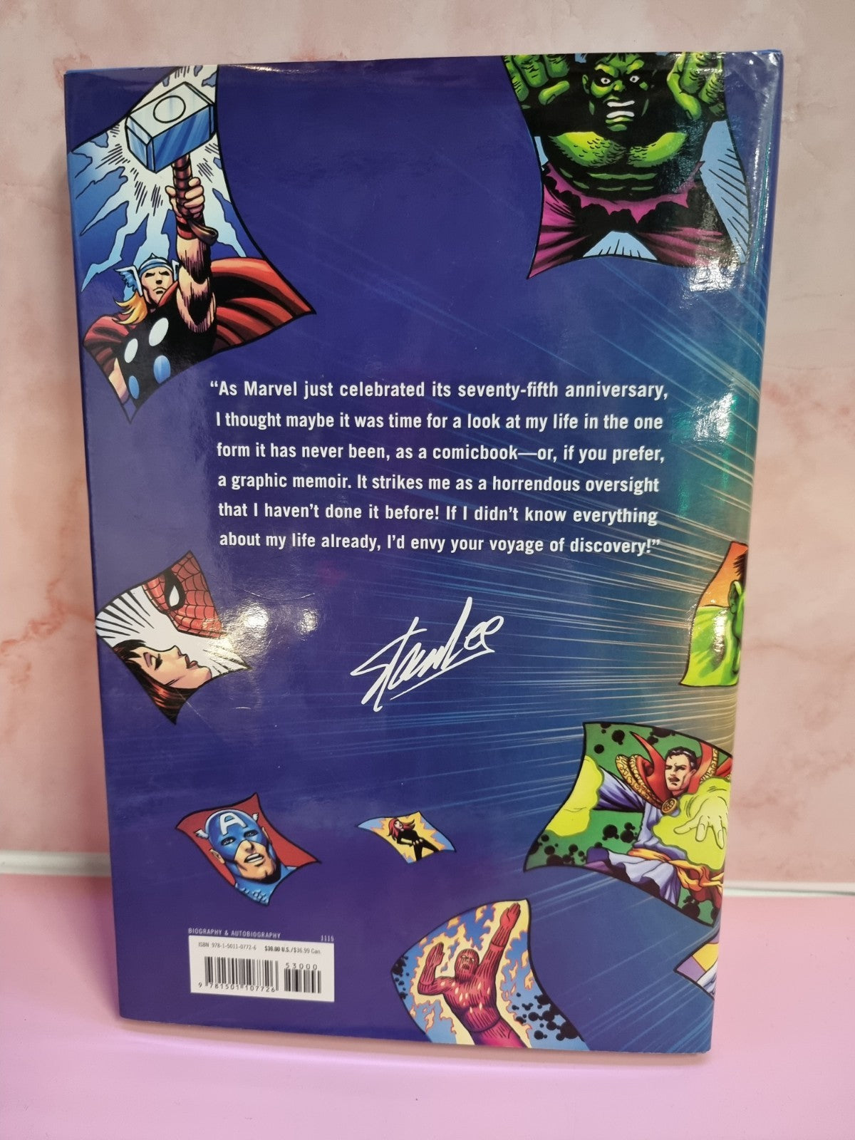 Marvel's Stan Lee Amazing Fantastic Incredible: A Marvelous Memoir Hardcover