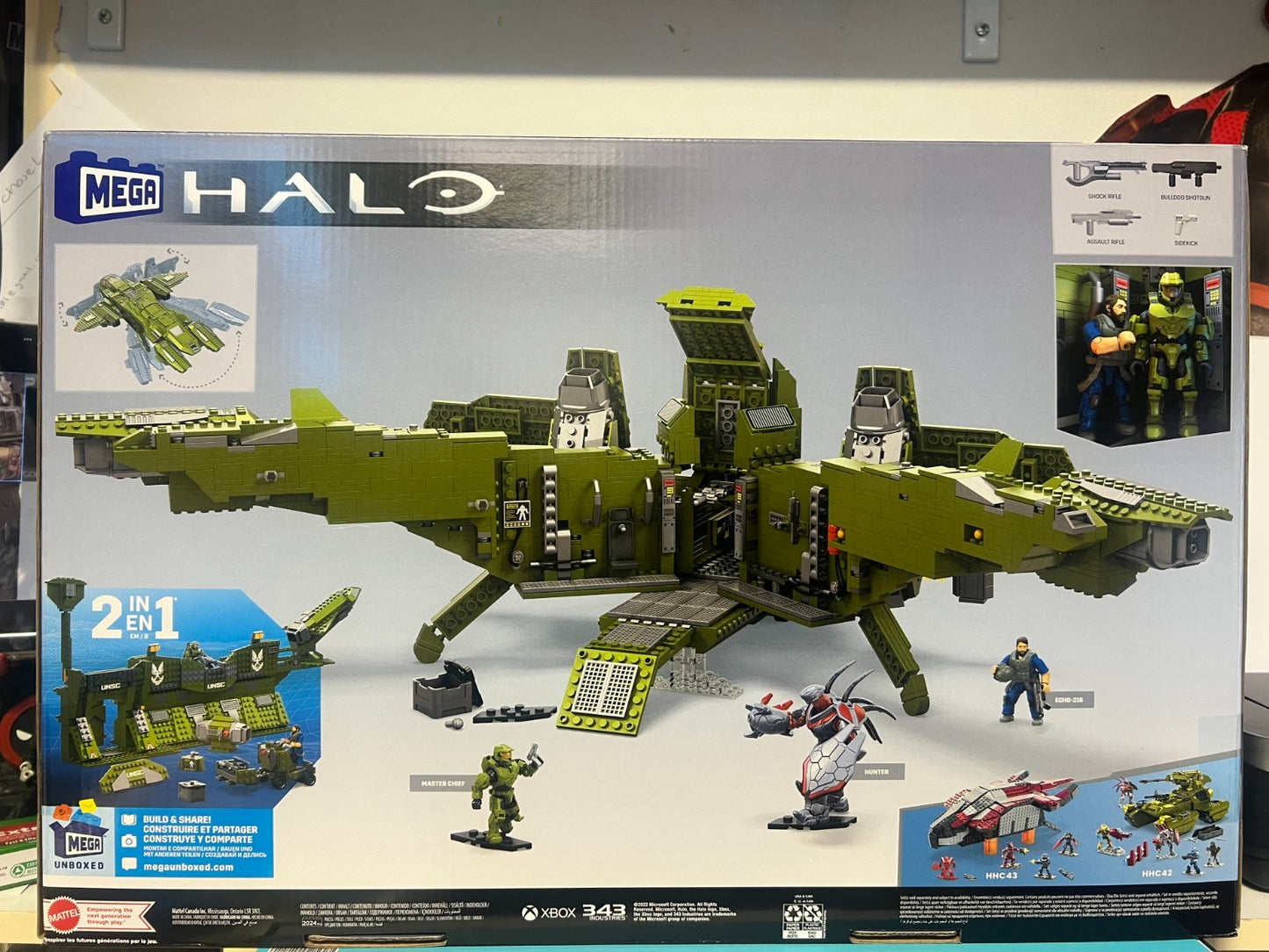 MEGA Halo Pelican Inbound Vehicle Halo Infinite Building Set with Master Chief C