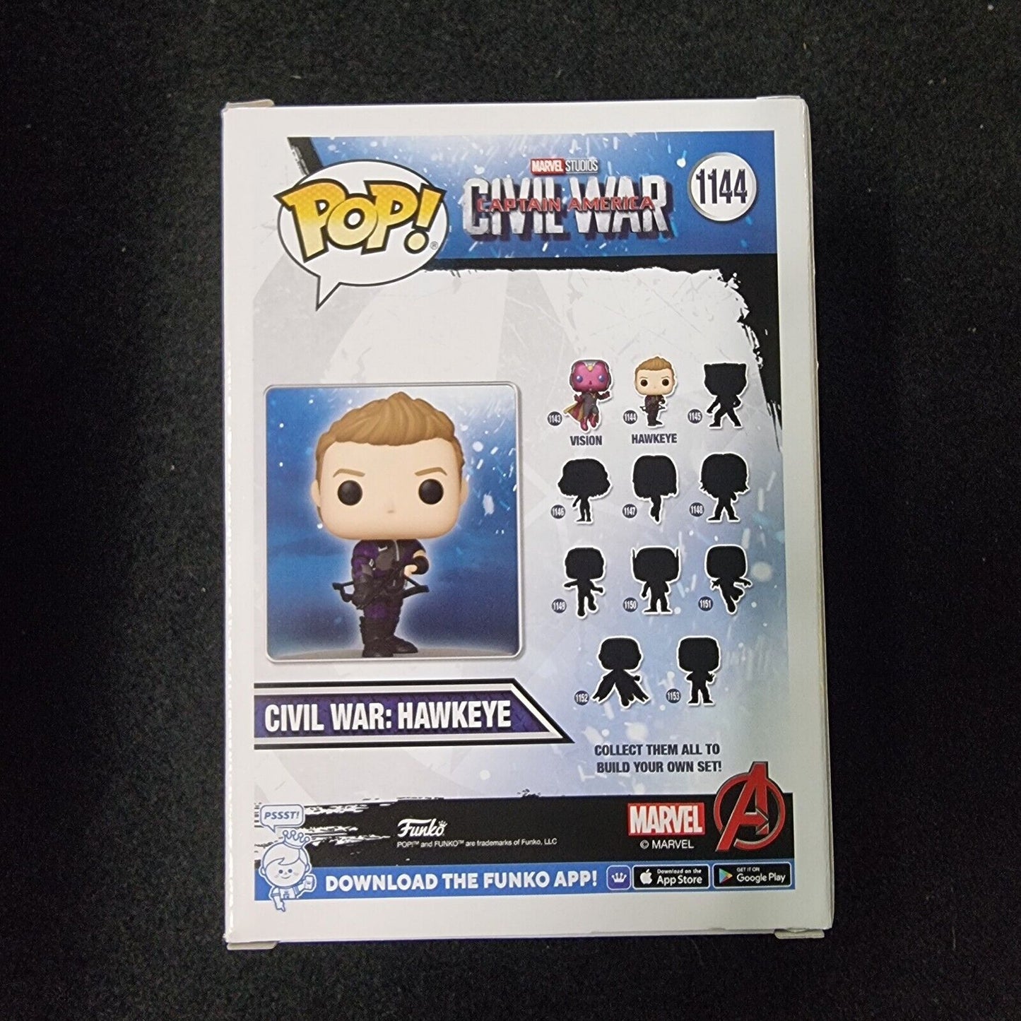 Hawkeye Civil War Pop 1144 Funko Special Edition