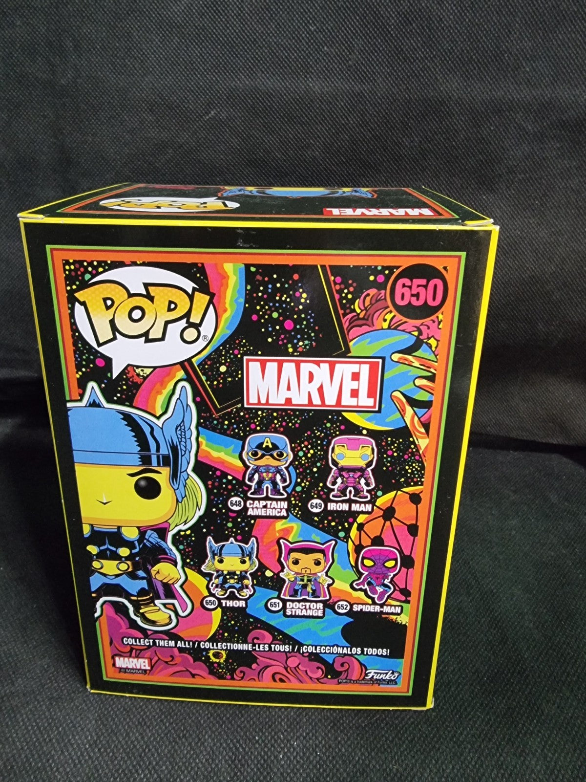Funko Pop Marvel Comics Thor Black Light #650 Special Edition