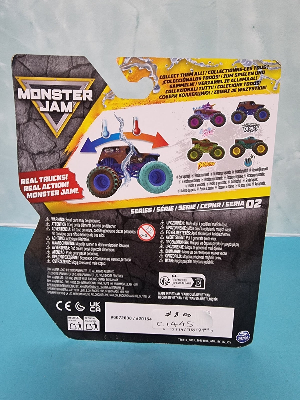 Monster Jam Monster Truck 2024 Mud Blaster Color Change Sun-Uva Digger