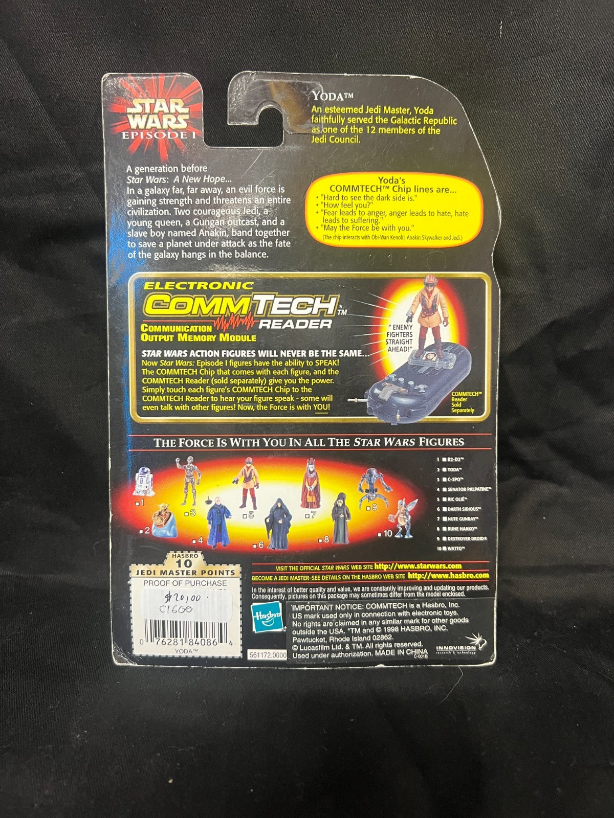 Star Wars Yoda Figure with Jedi Council Chair Episode 1 Phantom Menace Japan