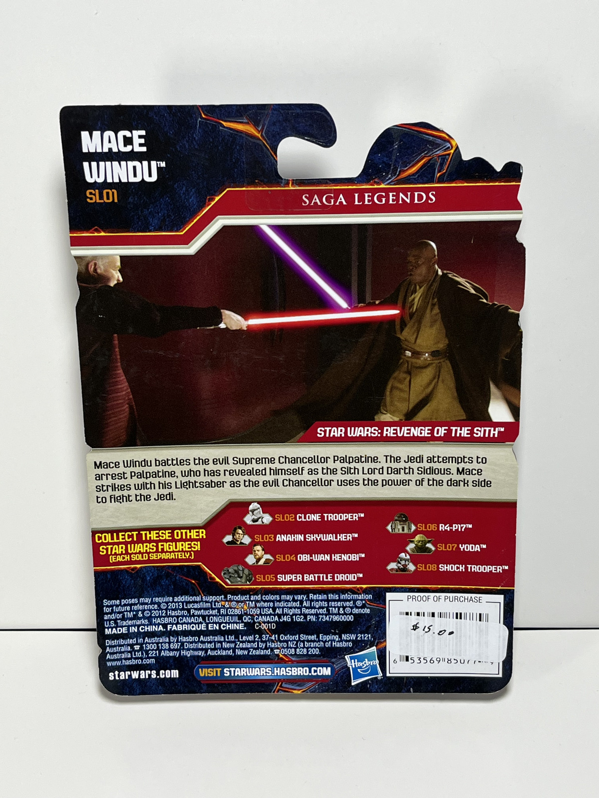 Mace Windu STAR WARS Saga Legends 3.75 Action Figure SL01