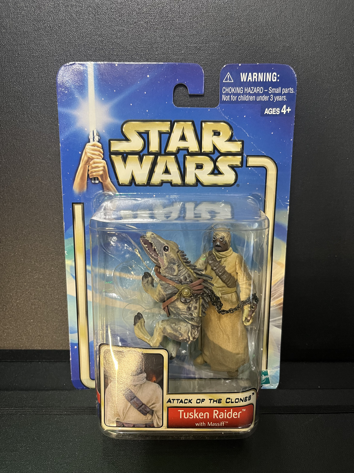 Tusken Raider with Massiff Star Wars AOTC Carded 3.75 Action Figure