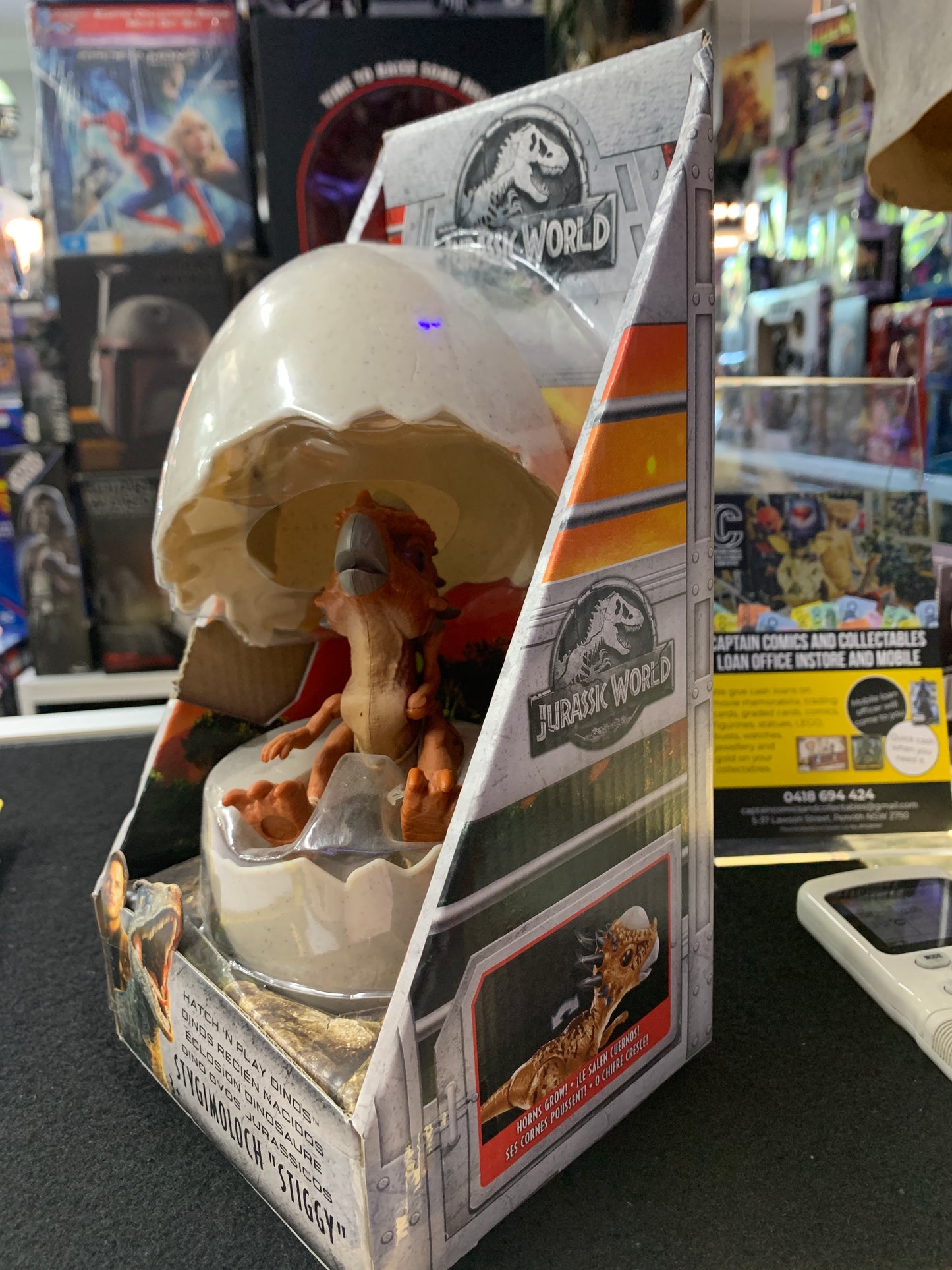 Jurassic park stygimoloch stiggy egg box a little wear