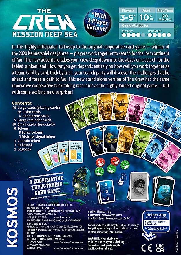 Kosmos The Crew Mission Deep Sea Card Game - N08592