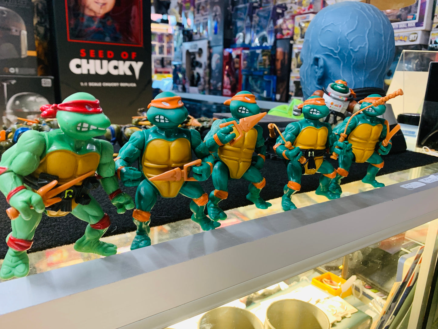 Teenage mutant ninja turtles set of 5 used toys