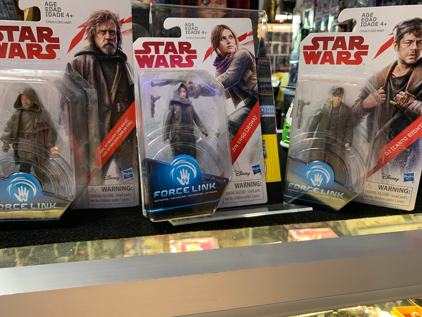 Star Wars Hasbro force link 3 figurines