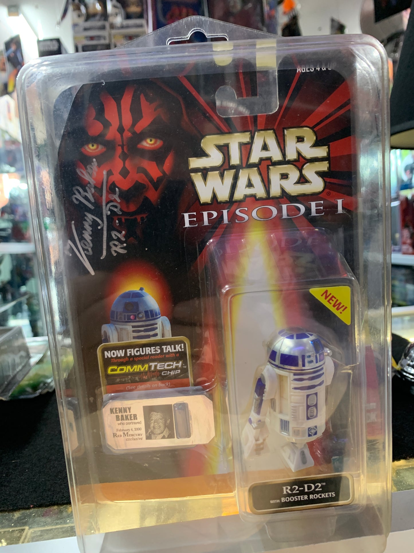 Star Wars episode 1 R2 D2 1998 signed comm tech chip