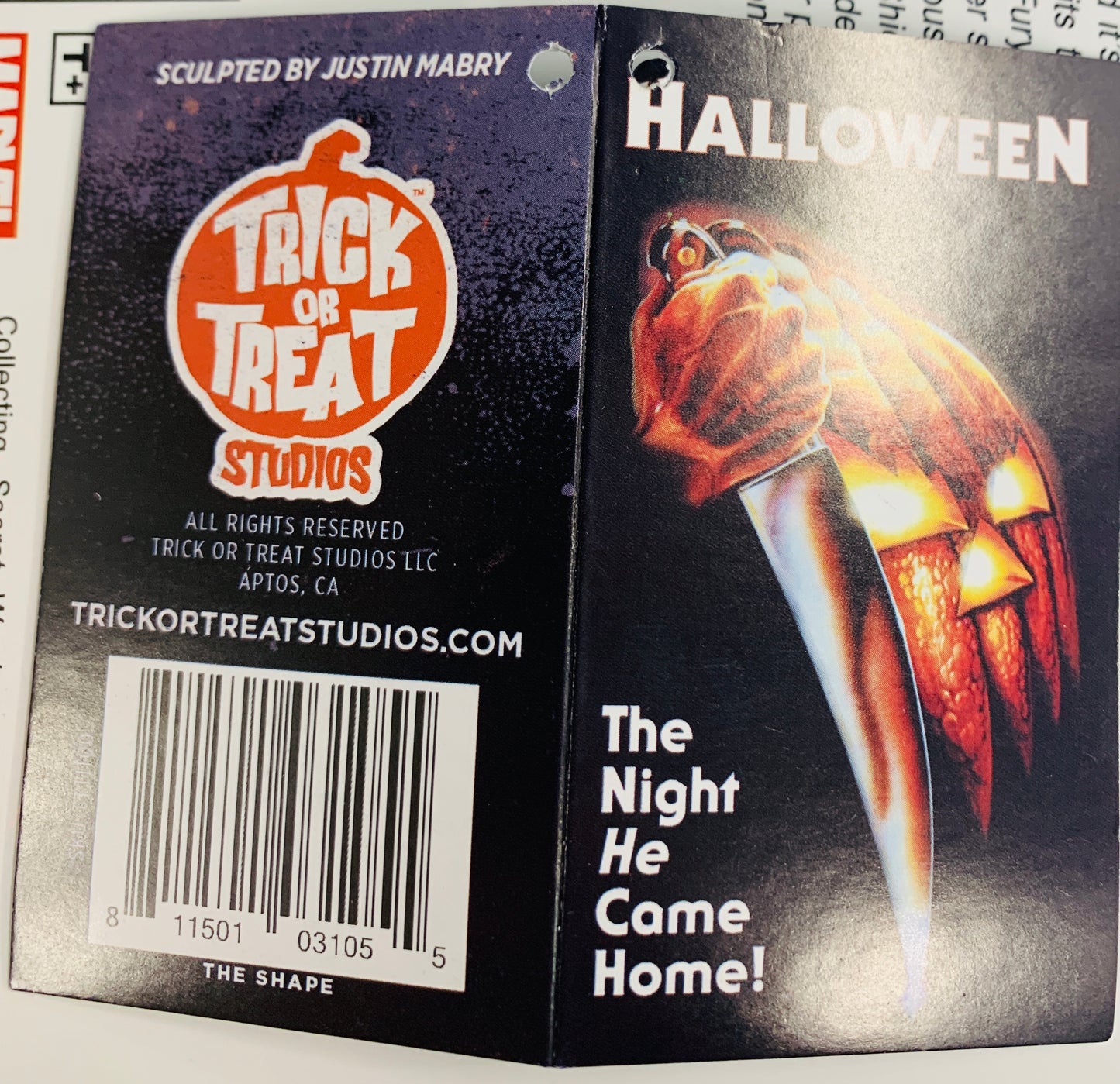 Michael Myers mask made in Mexico with paperwork and Knife