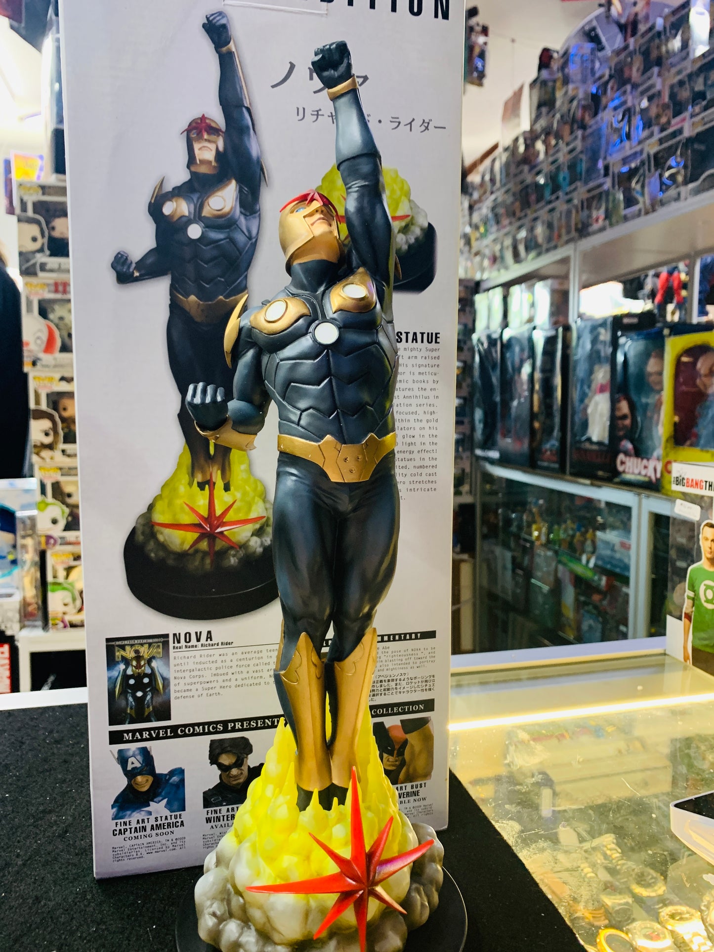 Marvel comics presents the Kotobukiya Nova fine art statue