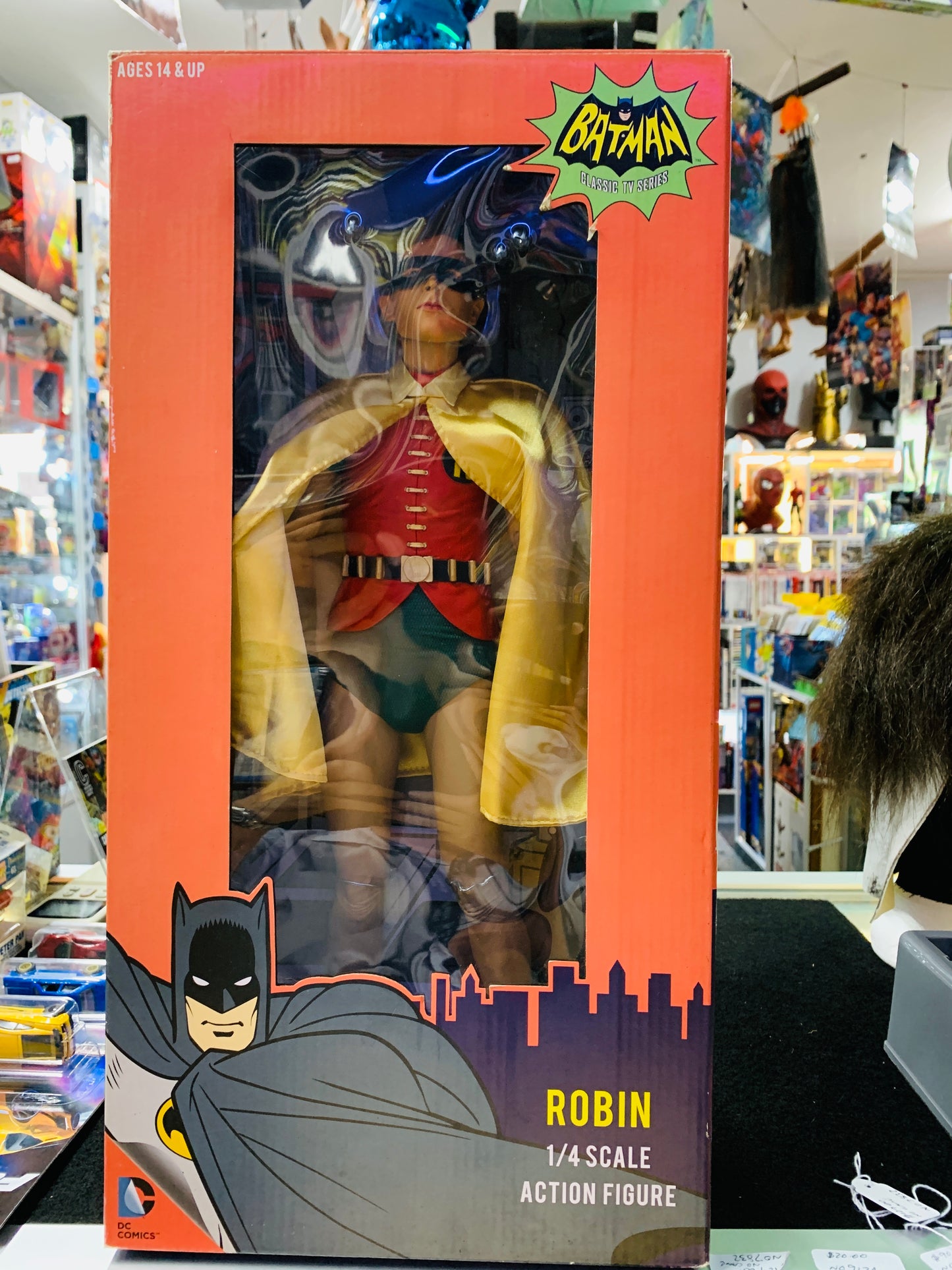 Robin 1/4 scale action figure from classic tv series , Neca box damaged item as per pictures