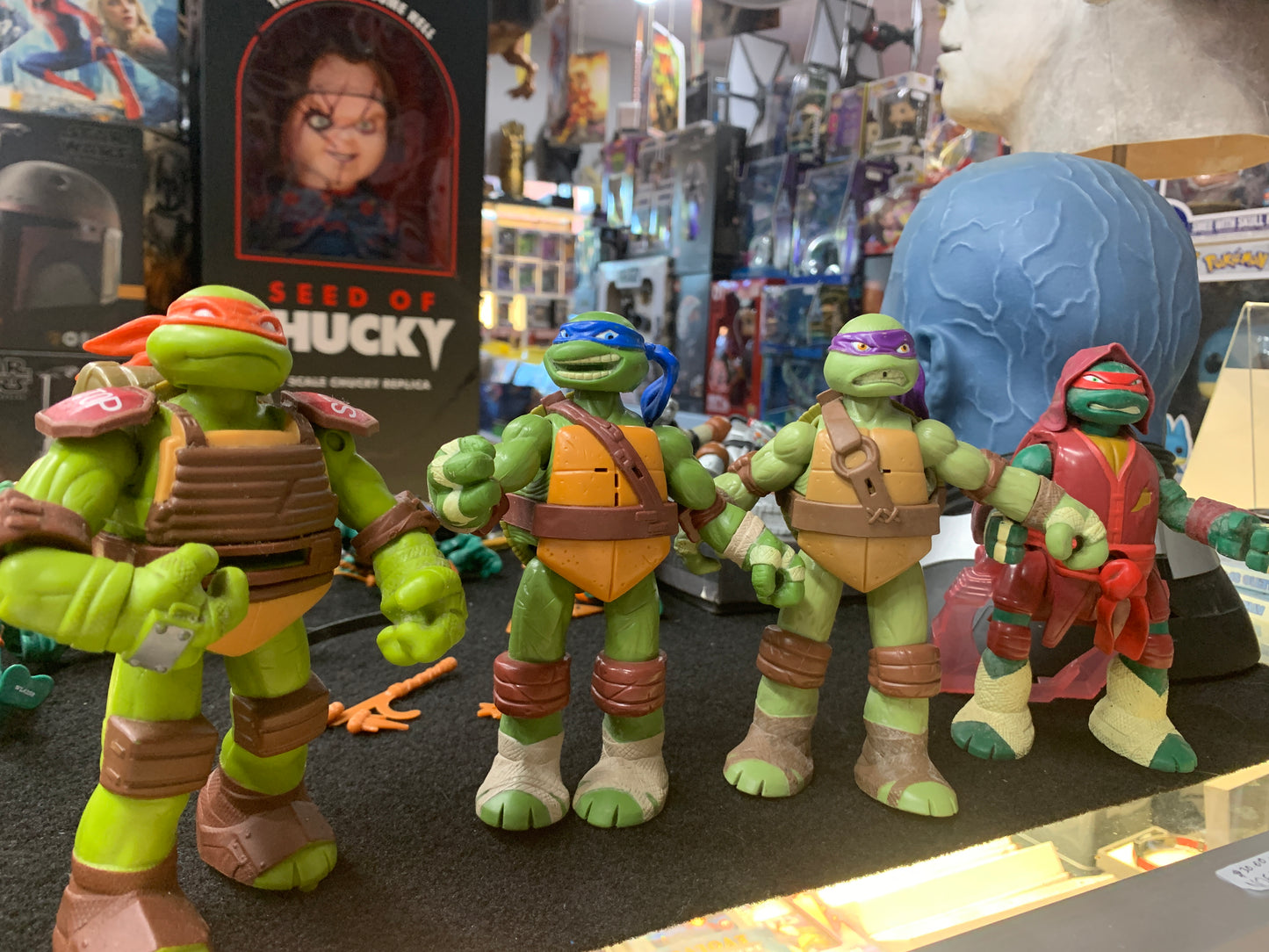 Teenage mutant ninja turtles set of 4 used toys