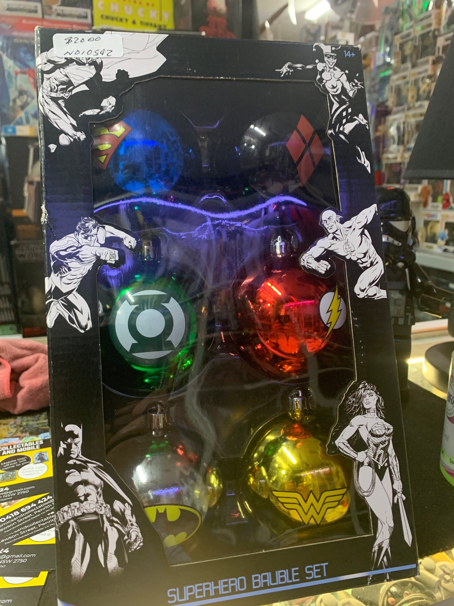 Dc super heroes Christmas balls 6 pac