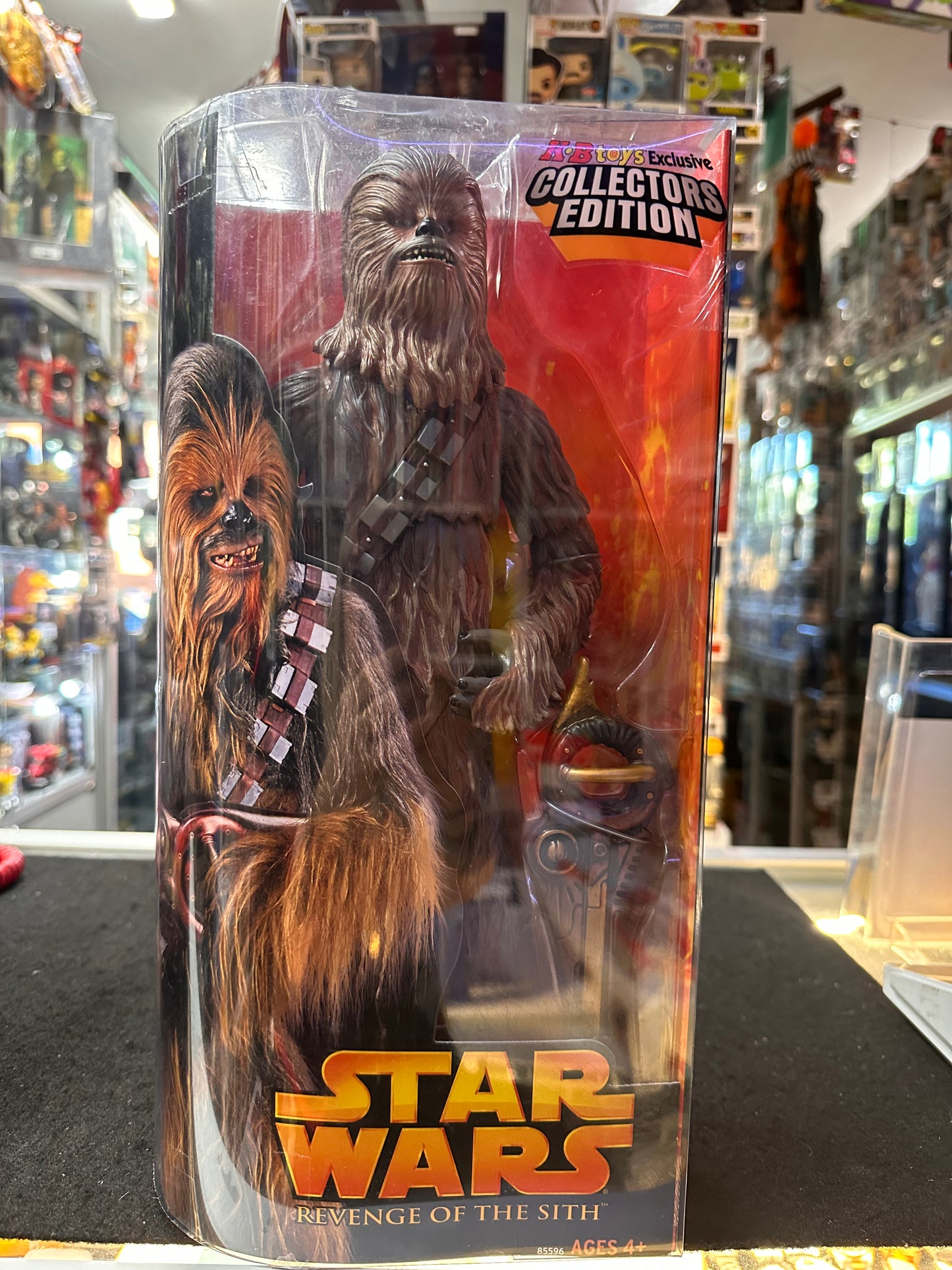 STAR WARS REVENGE OF THE SITH CHEWBACCA K.B TOYS EXCLUSIVE