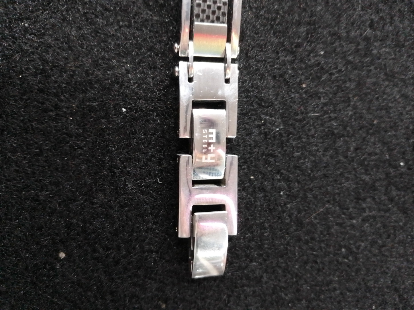 M+Y Steel Carbon And Stainless Steel Mens Bracelet - 1011