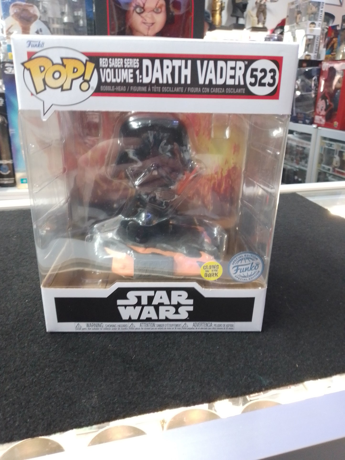 Pop! Vinyl Star Wars Darth Vader Red Saber Series Vol 1 Glow in the Dark #523 - N08519