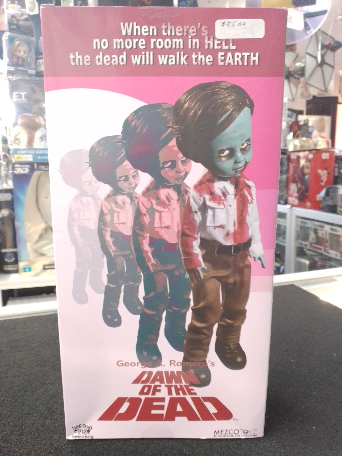 Mezco Living Dead Dolls Dawn of the Dead Plaid Shirt Zombie George Romero - N08552