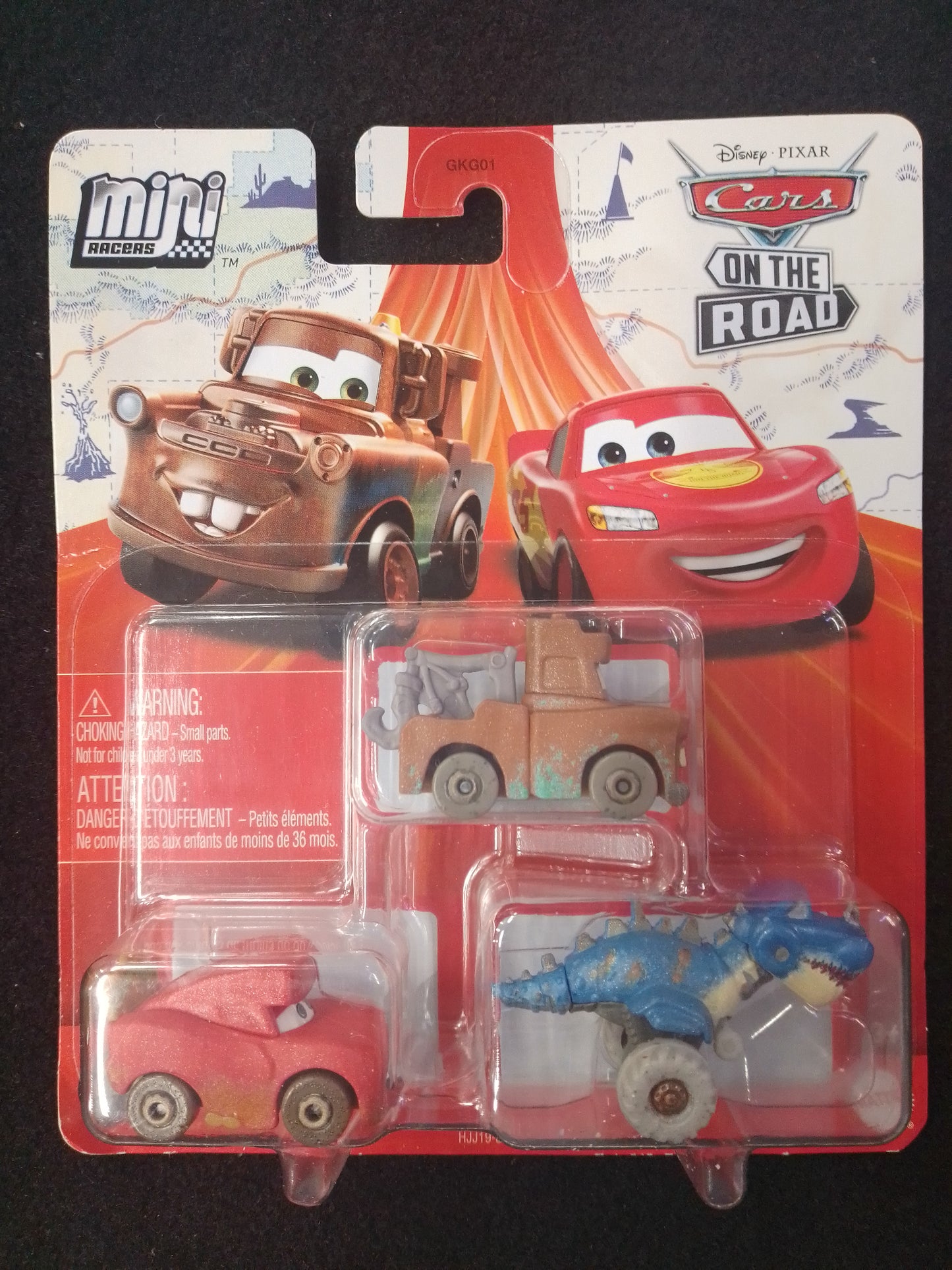 Disney Cars Mini Racers 3 Pack - Mater/T-Rex/Cave McQueen - N08721
