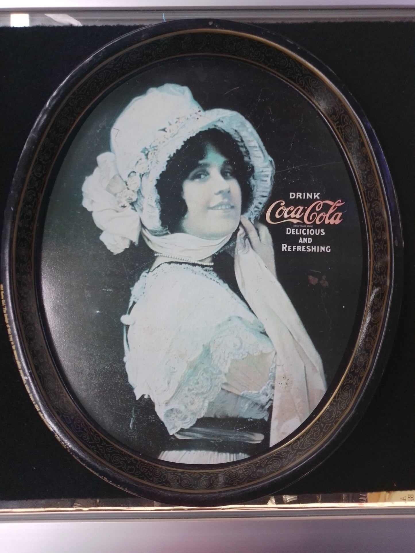 REPRODUCTION 1914 BETTY GIRL COCA-COLA TRAY - N08741