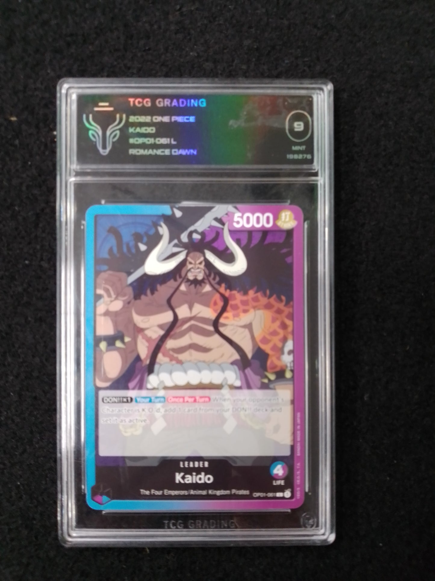 ONE PIECE KAIDO ROMANCE DAWN #OP01-061 L - TCG GRADED CARD 9 - N09416