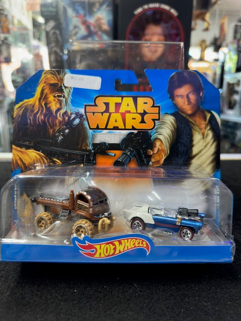 Hot Wheels Han Solo & Chewbacca Diecast Cars - Star Wars Series 2 Pack