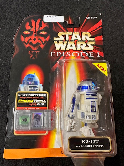 Star Wars Episode 1 R2-D2 with Booster Rockets Comm Tech Chip Action Figures