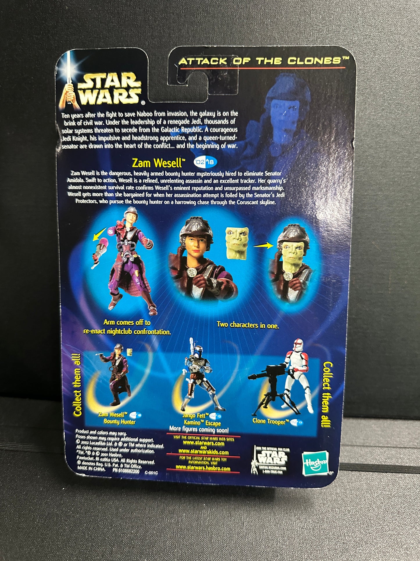 Zam Wesell | 2002 Hasbro Star Wars Attack of the Clones 3.75" Figure Hasbro
