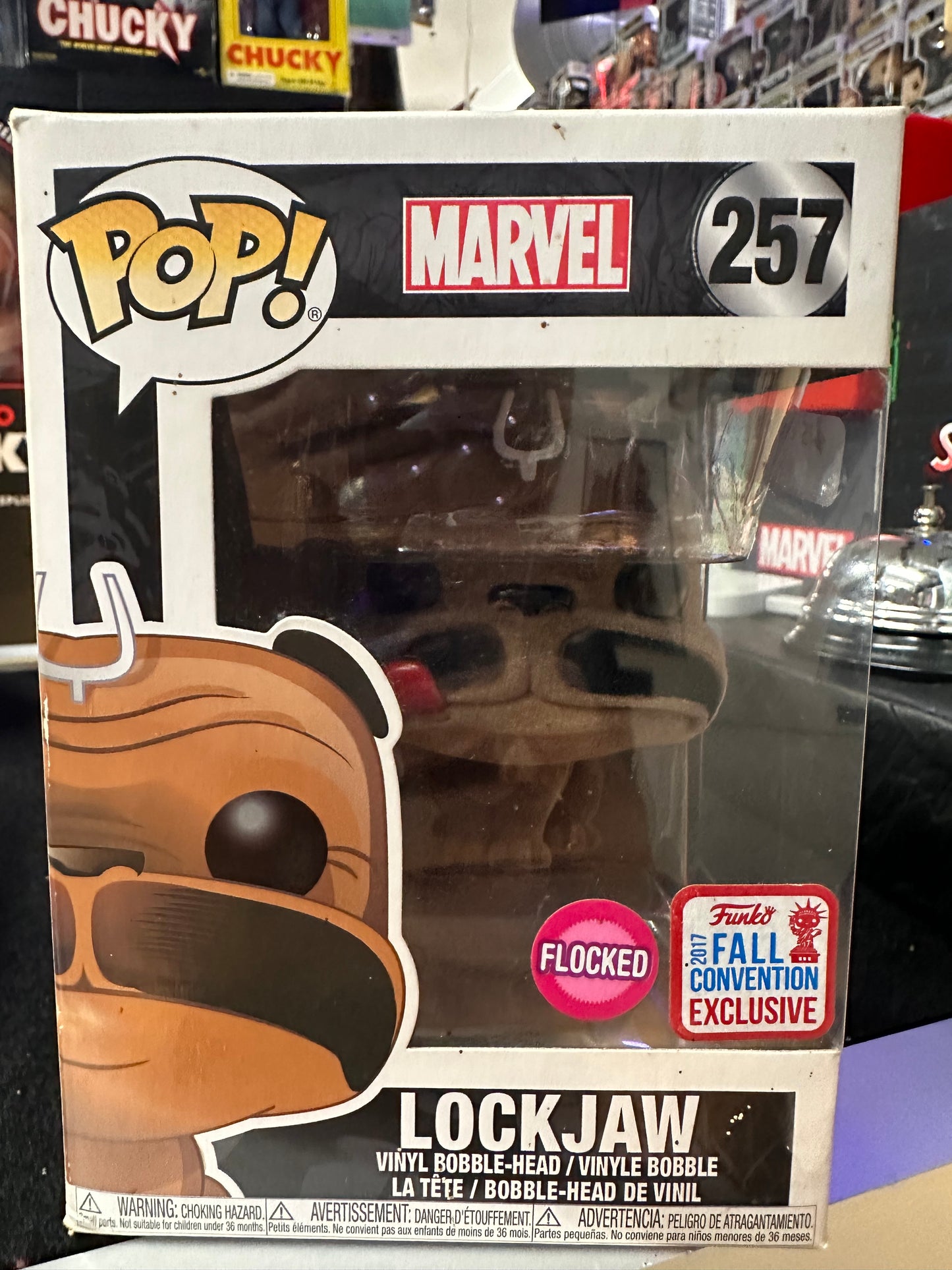 FUNKO POP MARVEL LOCKJAW FLOCKED FALL EXCLUSIVE #257