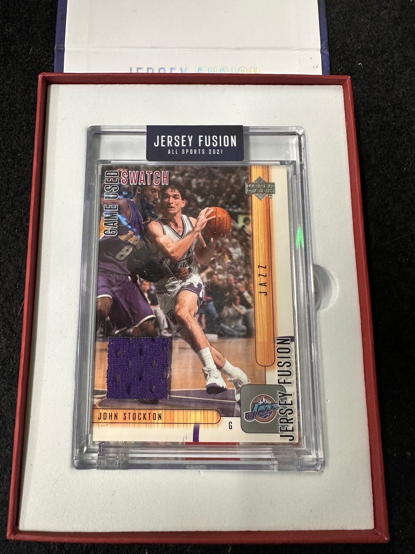 JERSEY FUSION ALL SPORTS 2021 EDITION SPORTS CARDS JOHN STOCKTON JF-JSDT