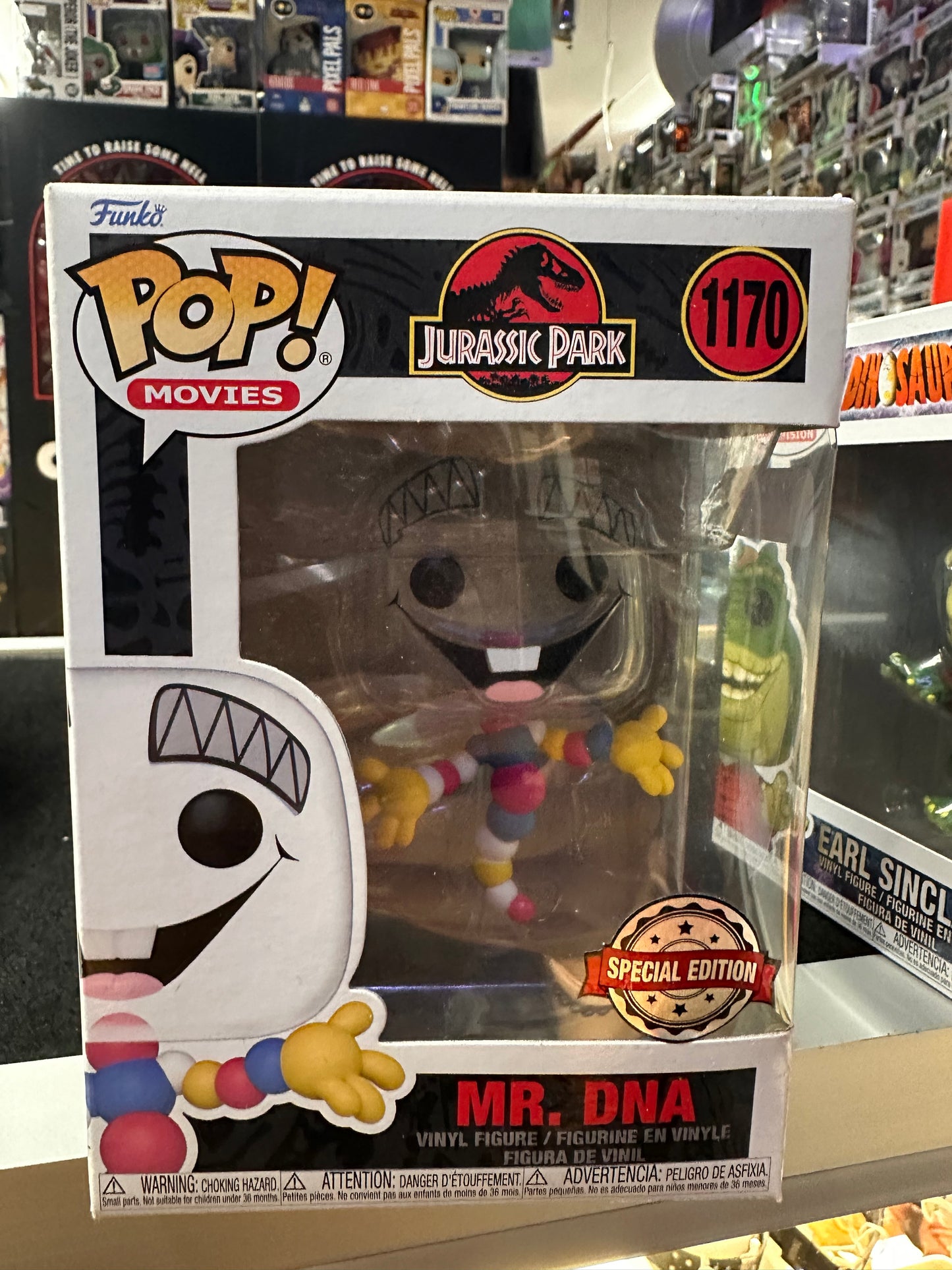 FUNKO POP JURASSIC PARK MR.DNA #1170 SPECIAL EDITION