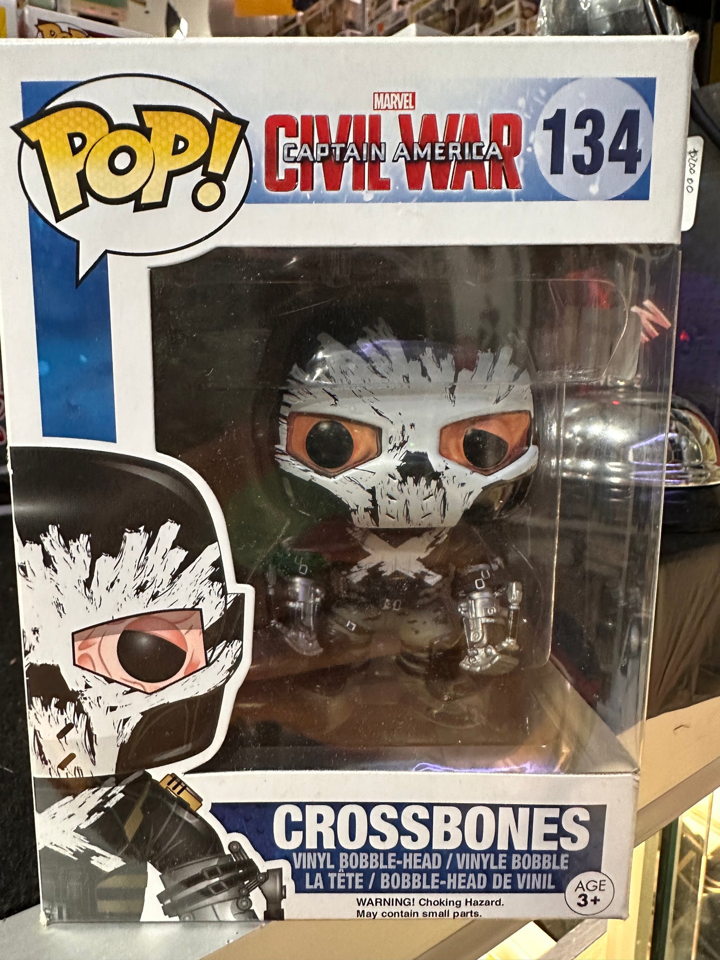 FUNKO POP MARVEL CIVIL WAR CAPTAIN AMERICA CROSSBONES #134