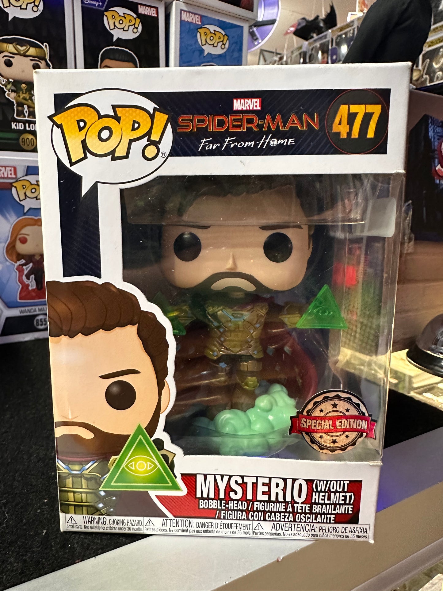 FUNKO POP MARVEL SPIDER-MAN FAR FROOM HOME MYSTERIO #477 SPECIAL EDITION