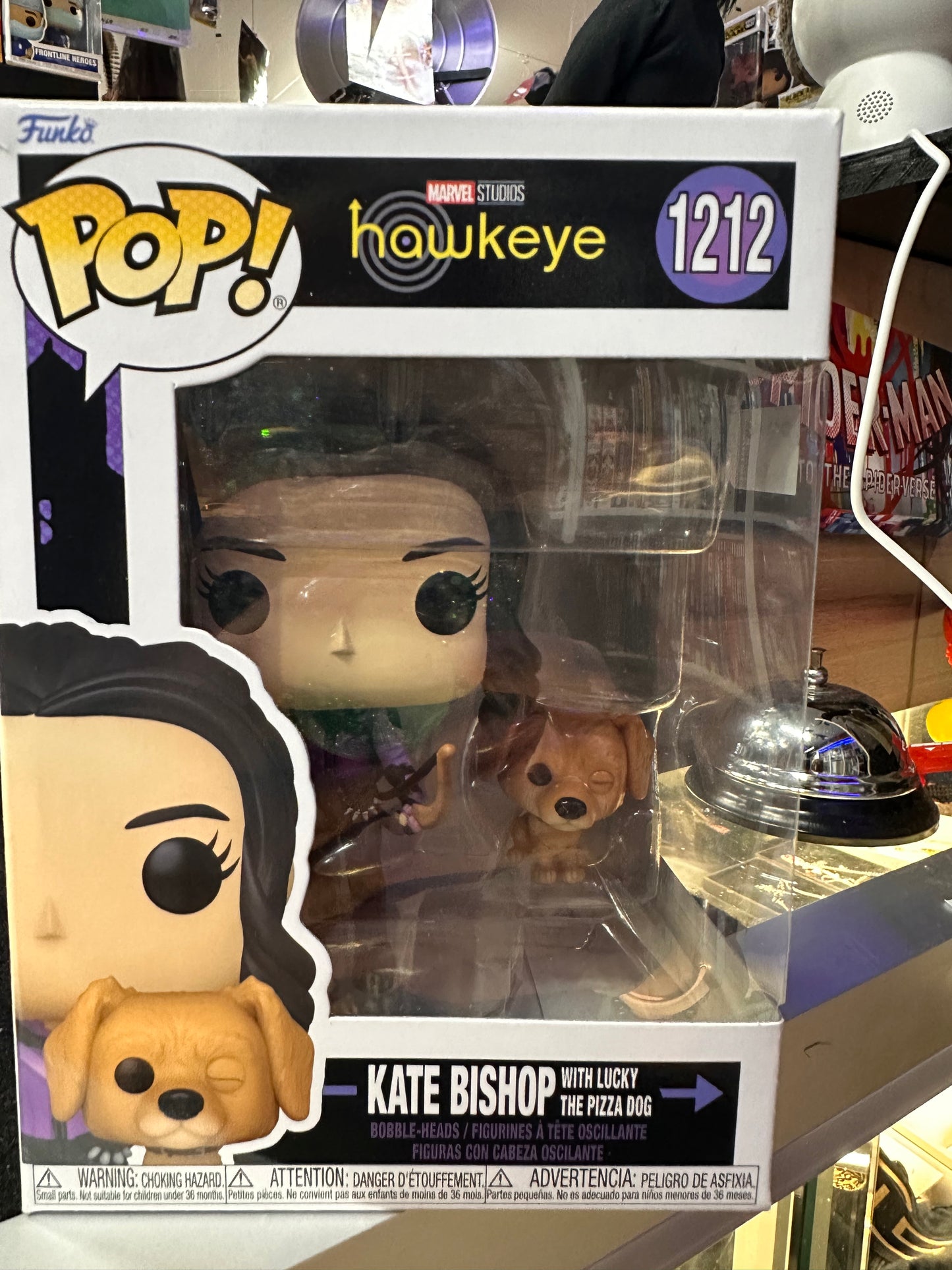 FUNKO POP MARVEL STUDIOS HAWKEYE KATE BISHOP WITH LUCKY THE PIZZA DOG #1212