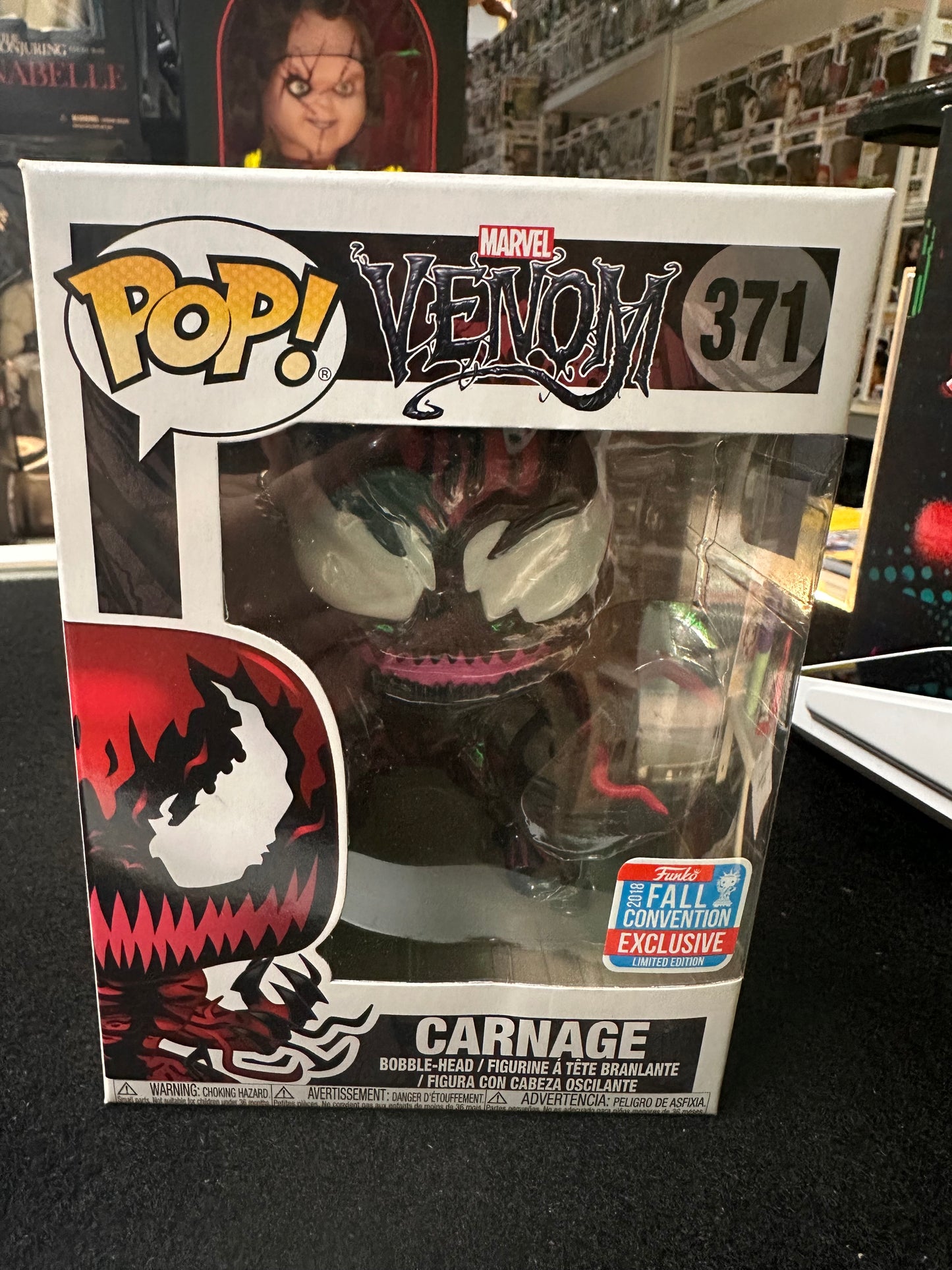 FUNKO POP MARVEL VENOM CARNAGE EXCLUSIVE # 371