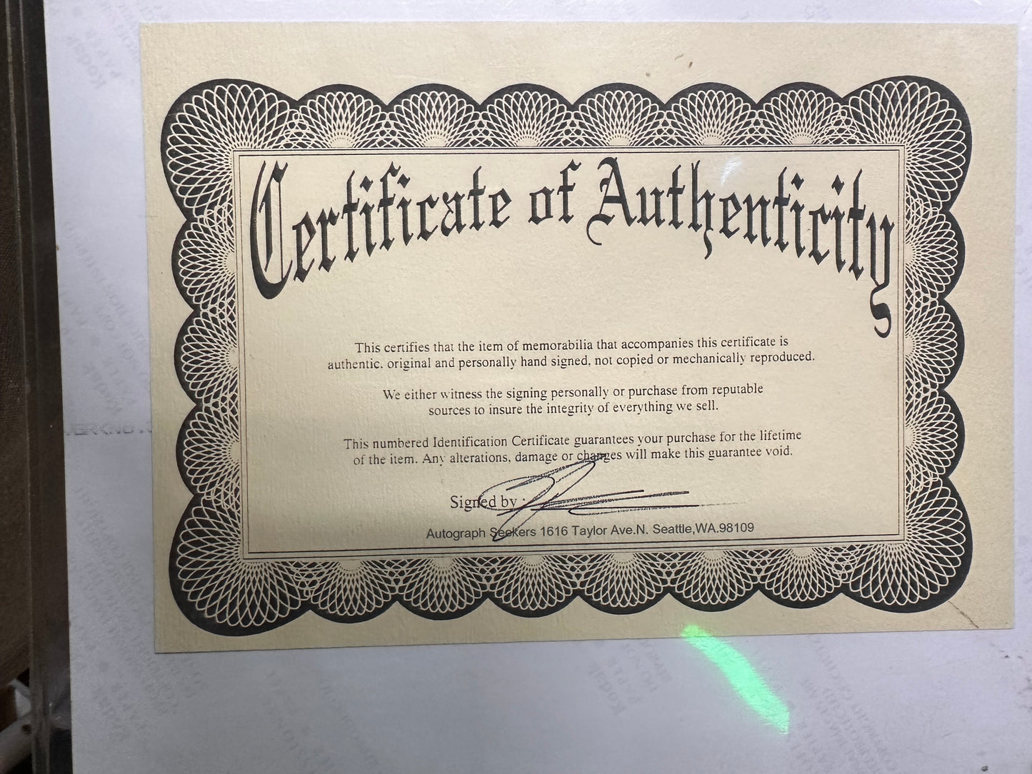 BUFFY THE VAMPIRE SLAYER JAMES CHARLES/ LEARY CLEM AUTOGRAPH WITH C.O.A