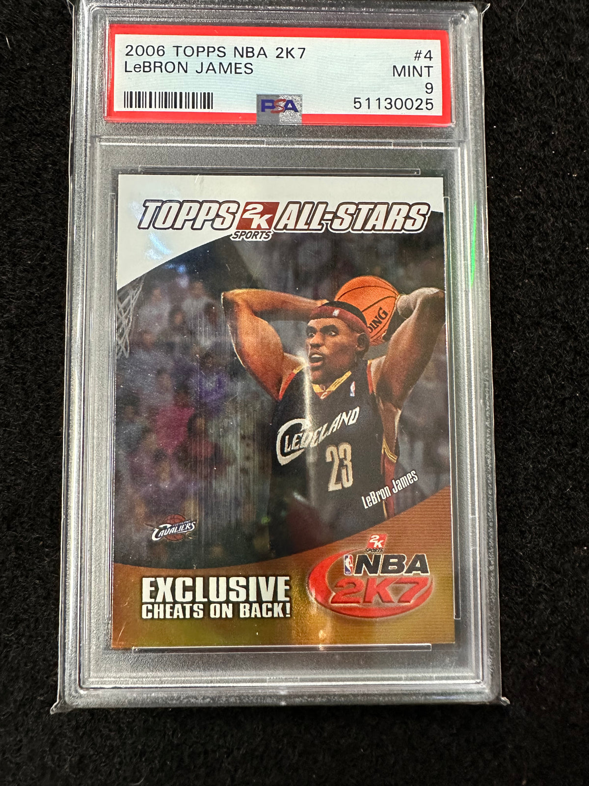 2006 TOPPS NBA 2K7 LeBRON JAMES #4 MINT 9