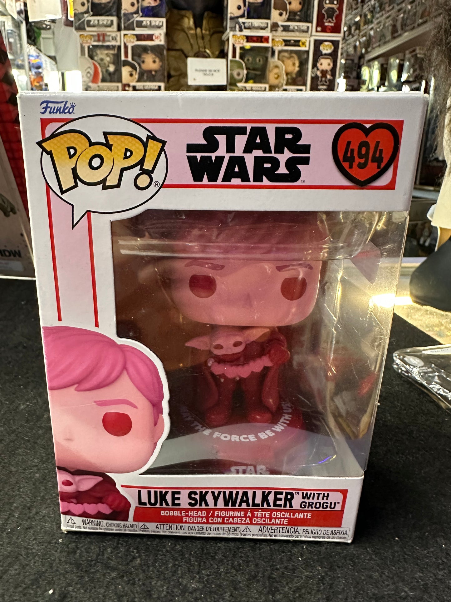 FUNKO POP STAR WARS LUKE SKY WALKER WITH GROGU #494