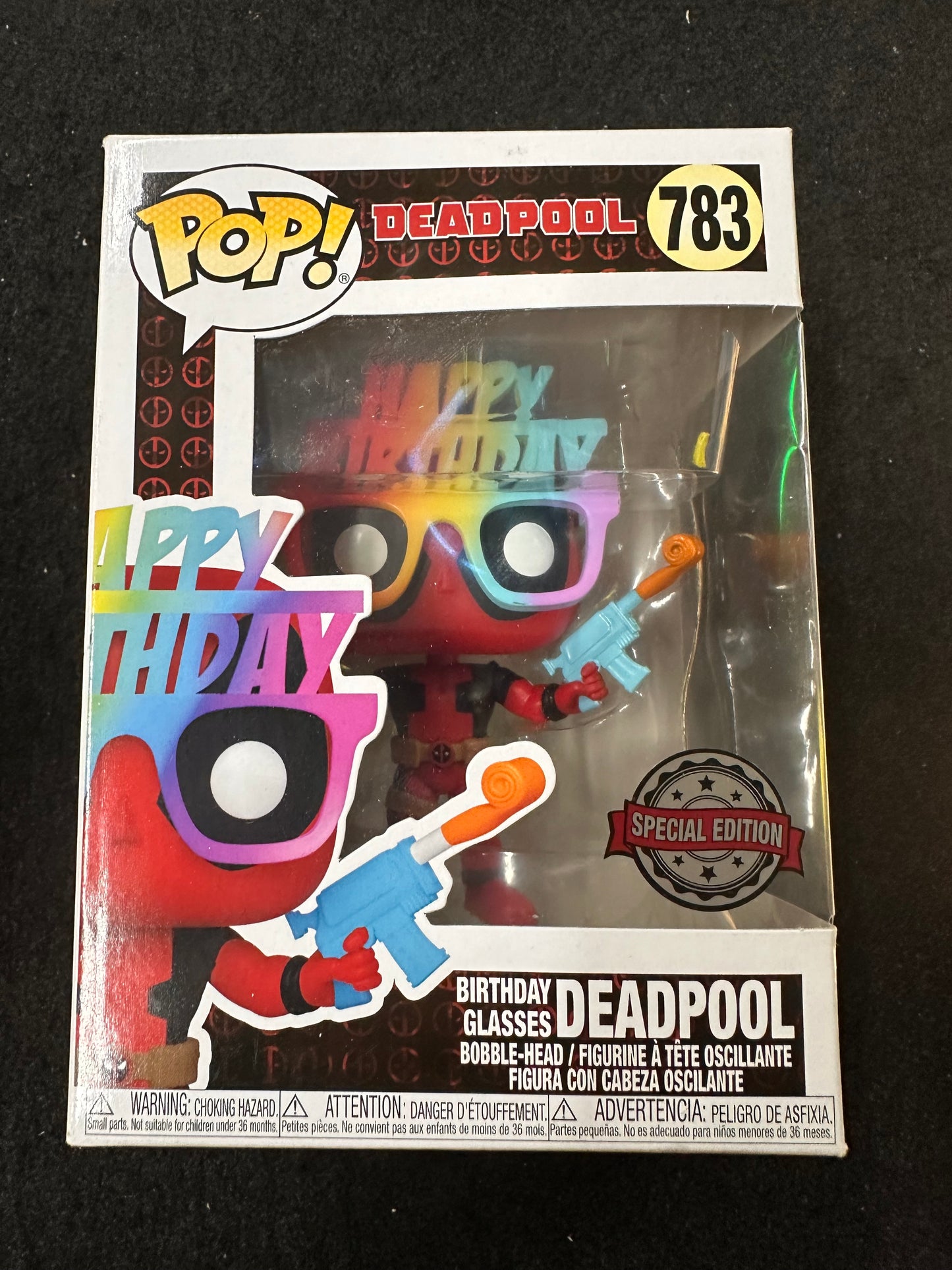 FUNKO POP DEADPOOL - BIRTHDAY GLASSES DEADPOOL #783