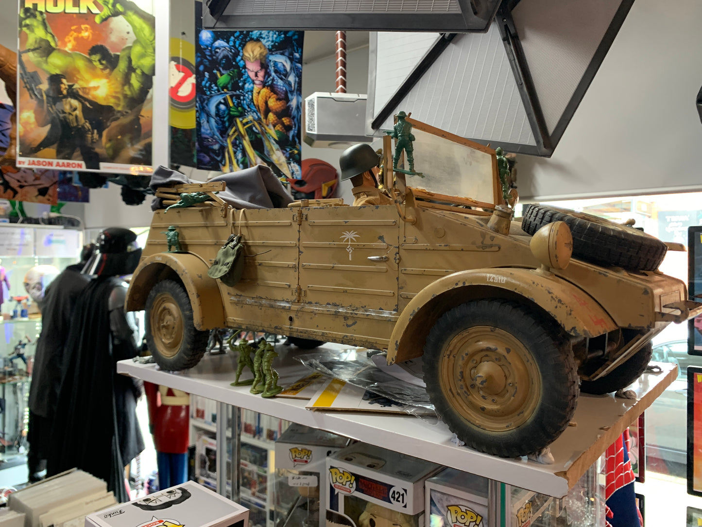 Kubelewagan army vehicle around 1942 model no box already made has some papers very large