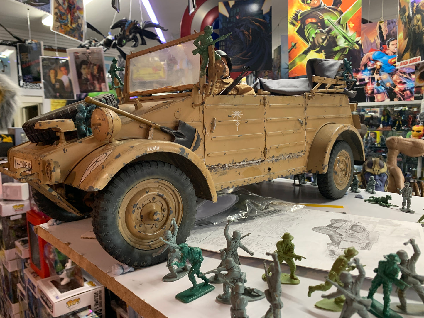 Kubelewagan army vehicle around 1942 model no box already made has some papers very large