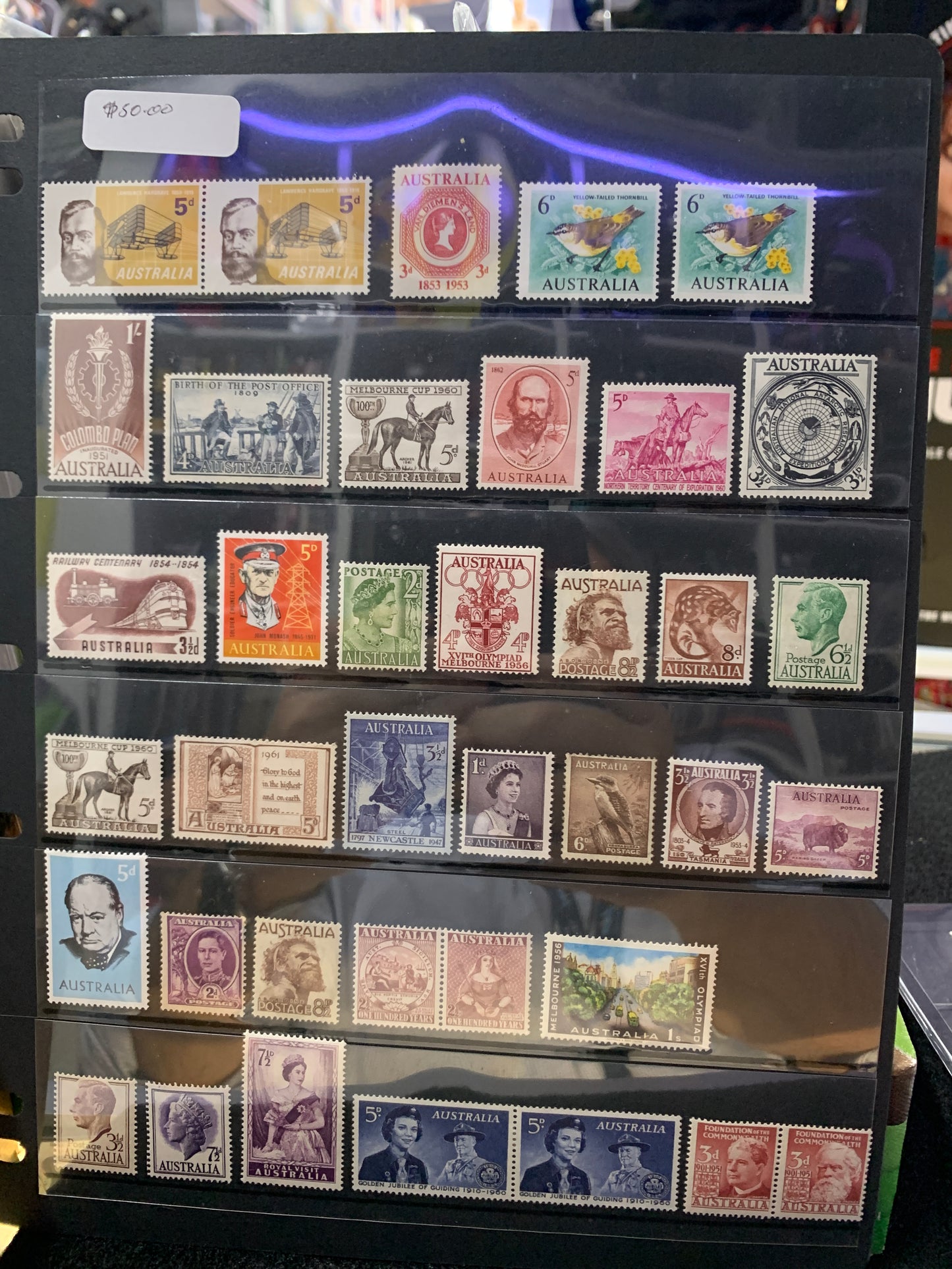 Stamps vintage full page Australian mint